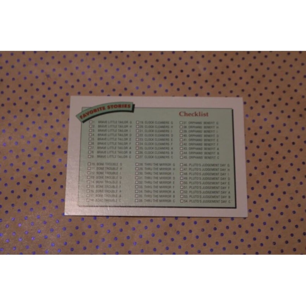 FS Checklist #208 Disney Card